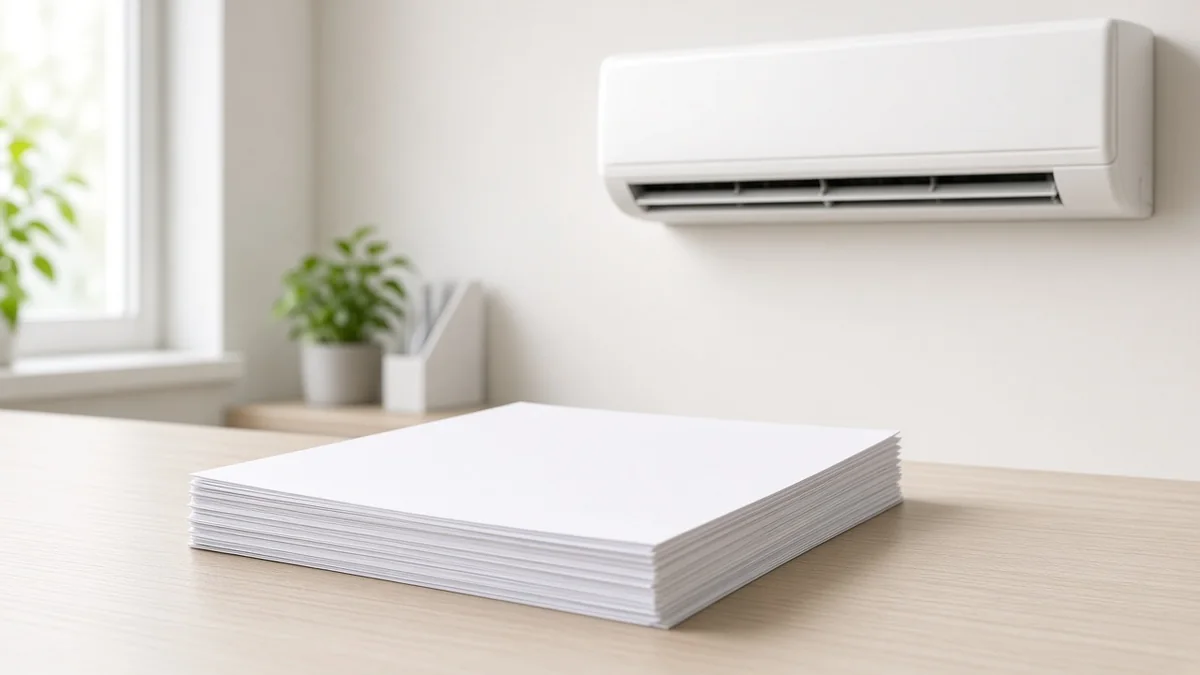 Advies op papier naast de installatie