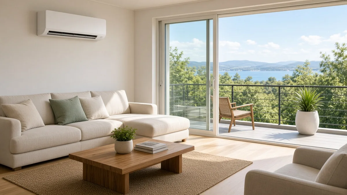 Airco bij een balkon of raampartij