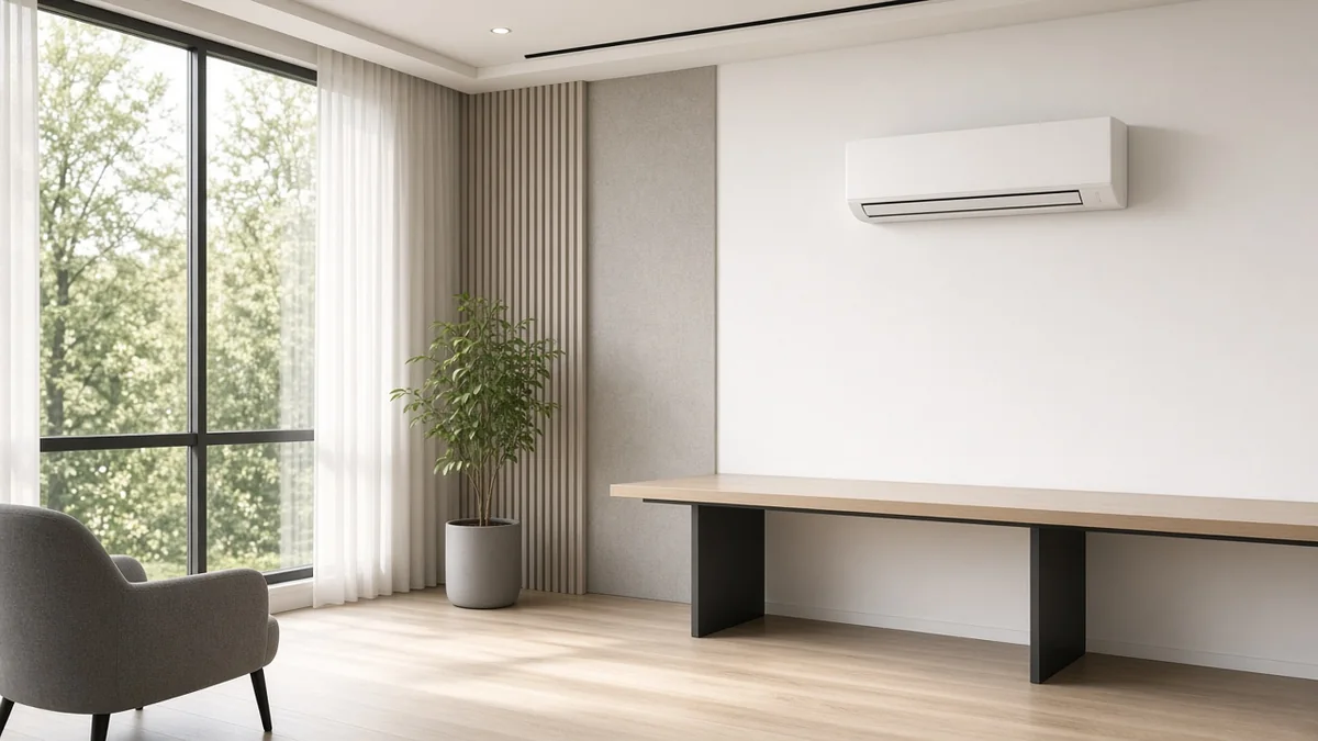 Airco in een stil kantoor