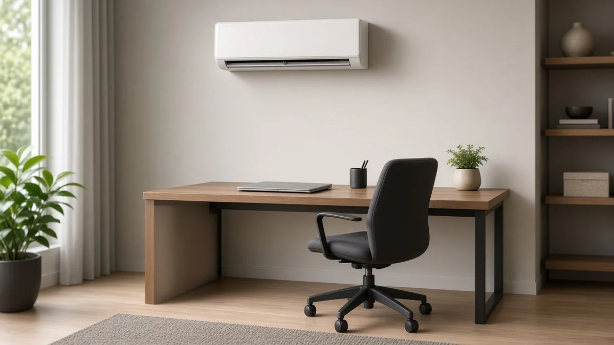 Airco in een thuiskantoor
