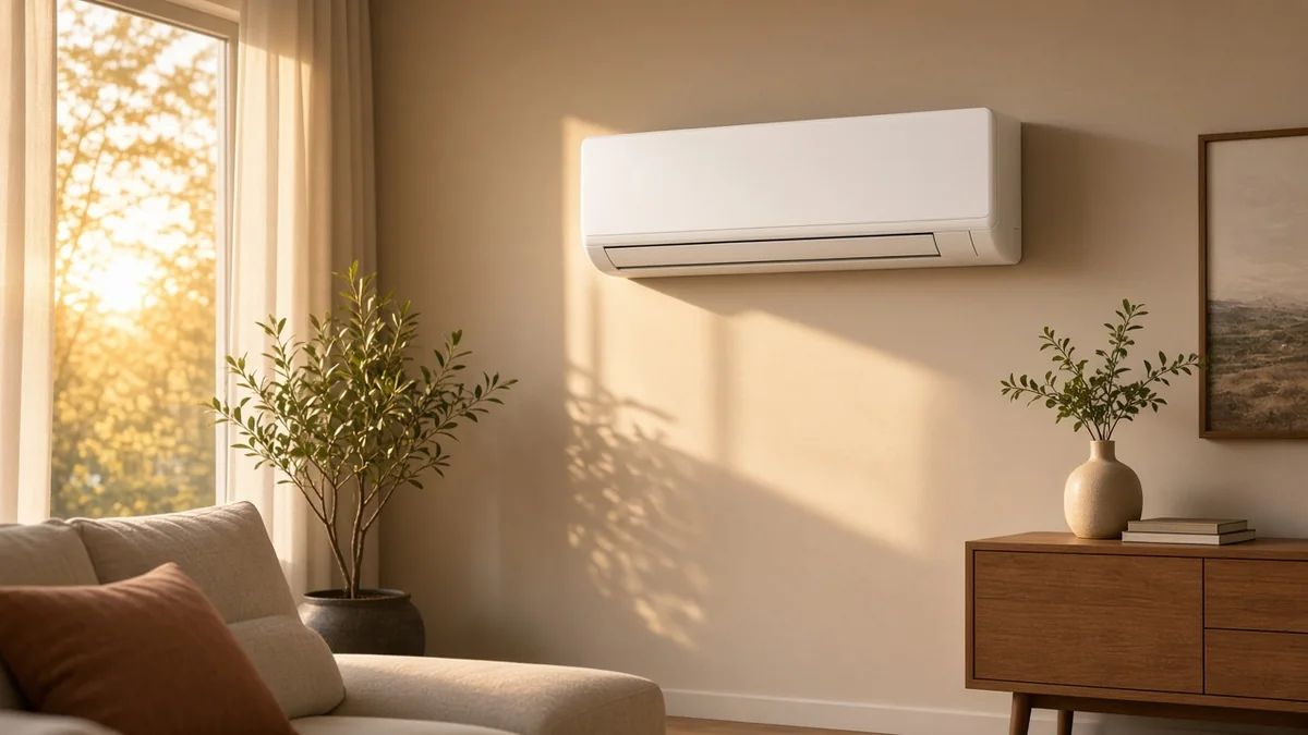 Airco in het avondlicht