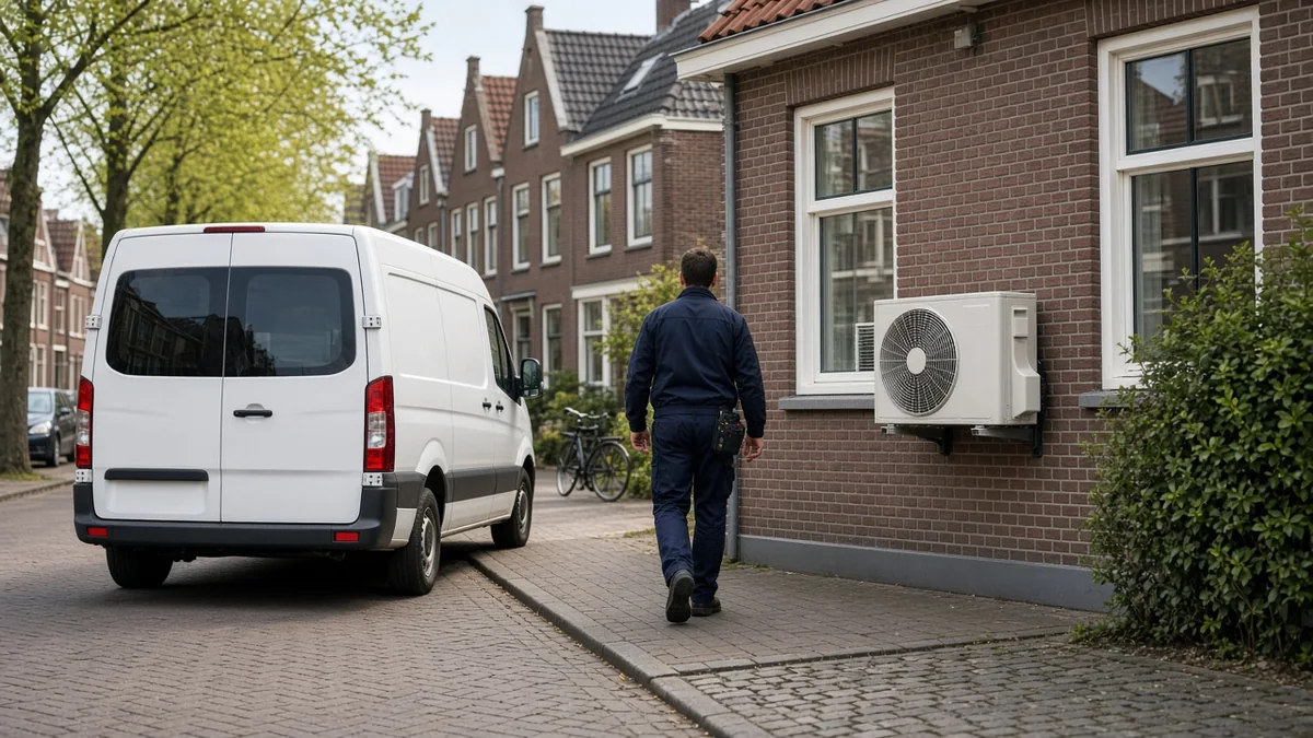 De monteur onderweg naar een storing