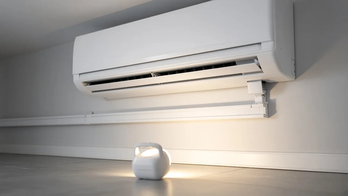 Licht bij het afwerken van de leidinggoot